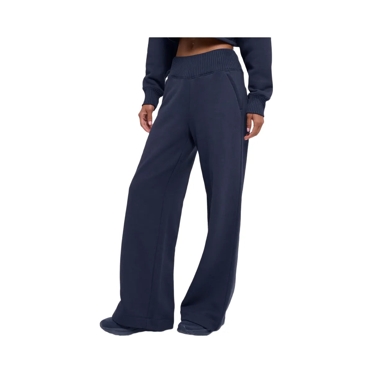 Alo Women's Serenity Wide Leg Sweatpant - Navy