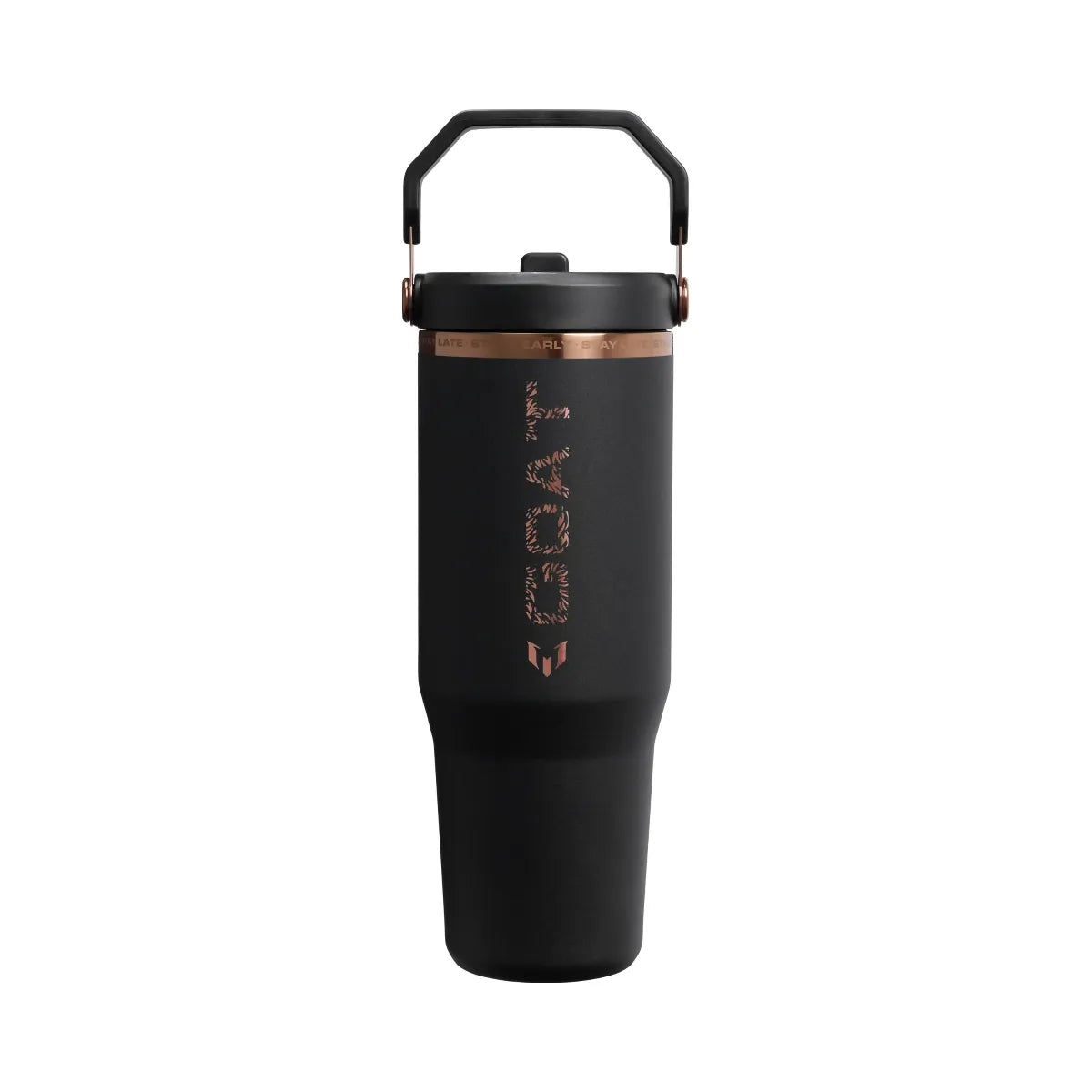 The Messi x Stanley IceFlow™ Flip Straw Tumbler 30 OZ 'Messi GOAT Black'