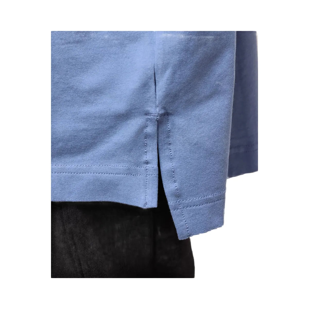 Gymshark Covered Longline Cotton Long Sleeve Top - Worn Blue