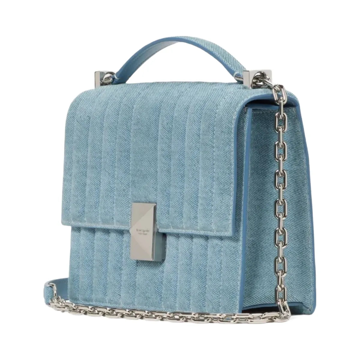 Kate Spade Deco Quilted Chain Shoulder Bag Blue Multi