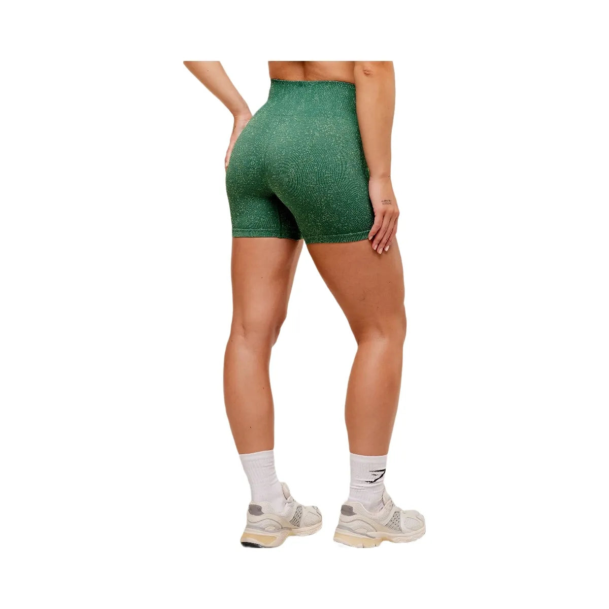 Gymshark Adapt Fleck x Whitney Seamless Shorts - Lift Green/Clay Green
