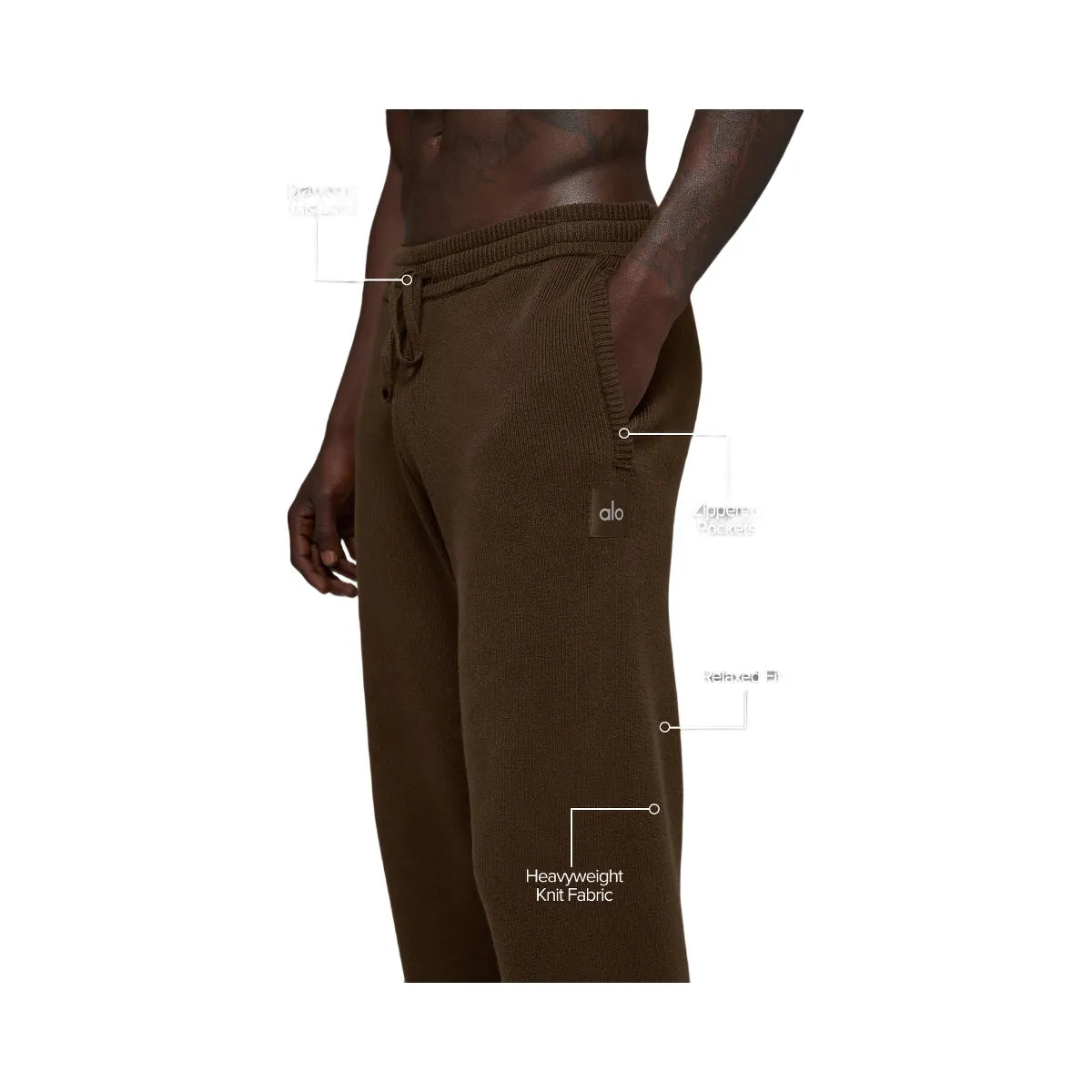 Alo Men's Scholar Straight Leg Sweatpant - Espresso