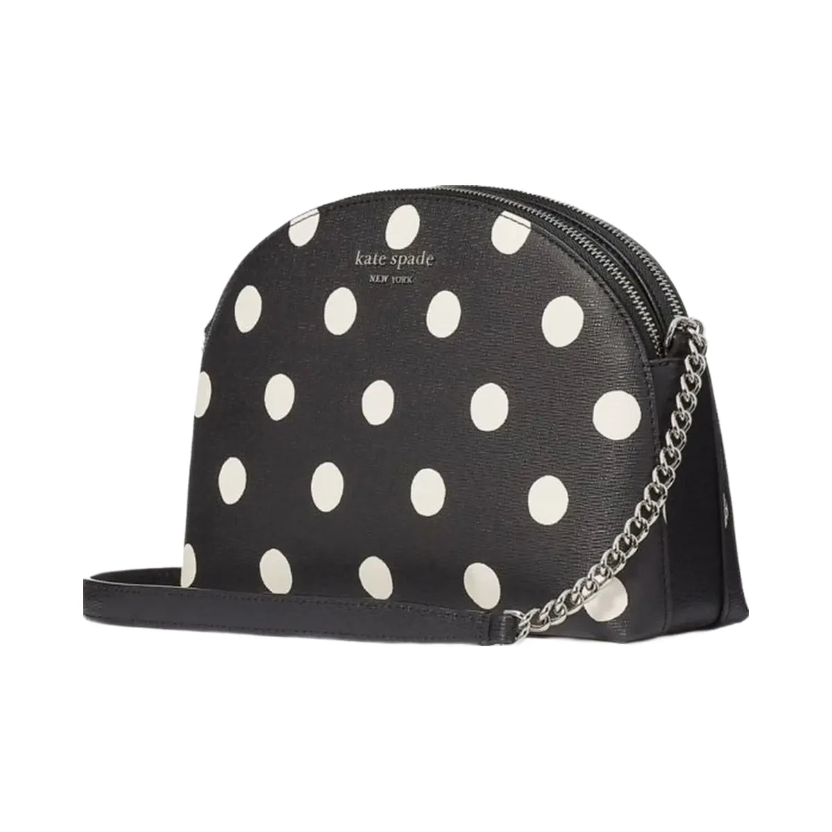 Kate Spade Morgan Sunshine Dot Double zip Dome Crossbody Black Multi