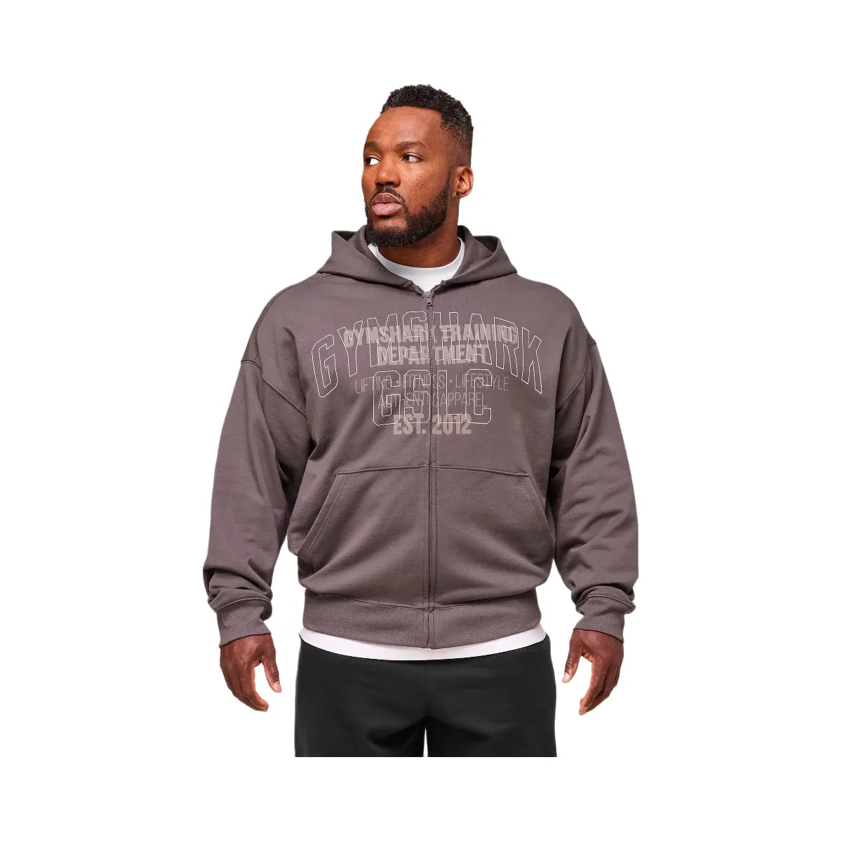 Gymshark Authentic Apparel Zip Up Hoodie - Brushed Purple