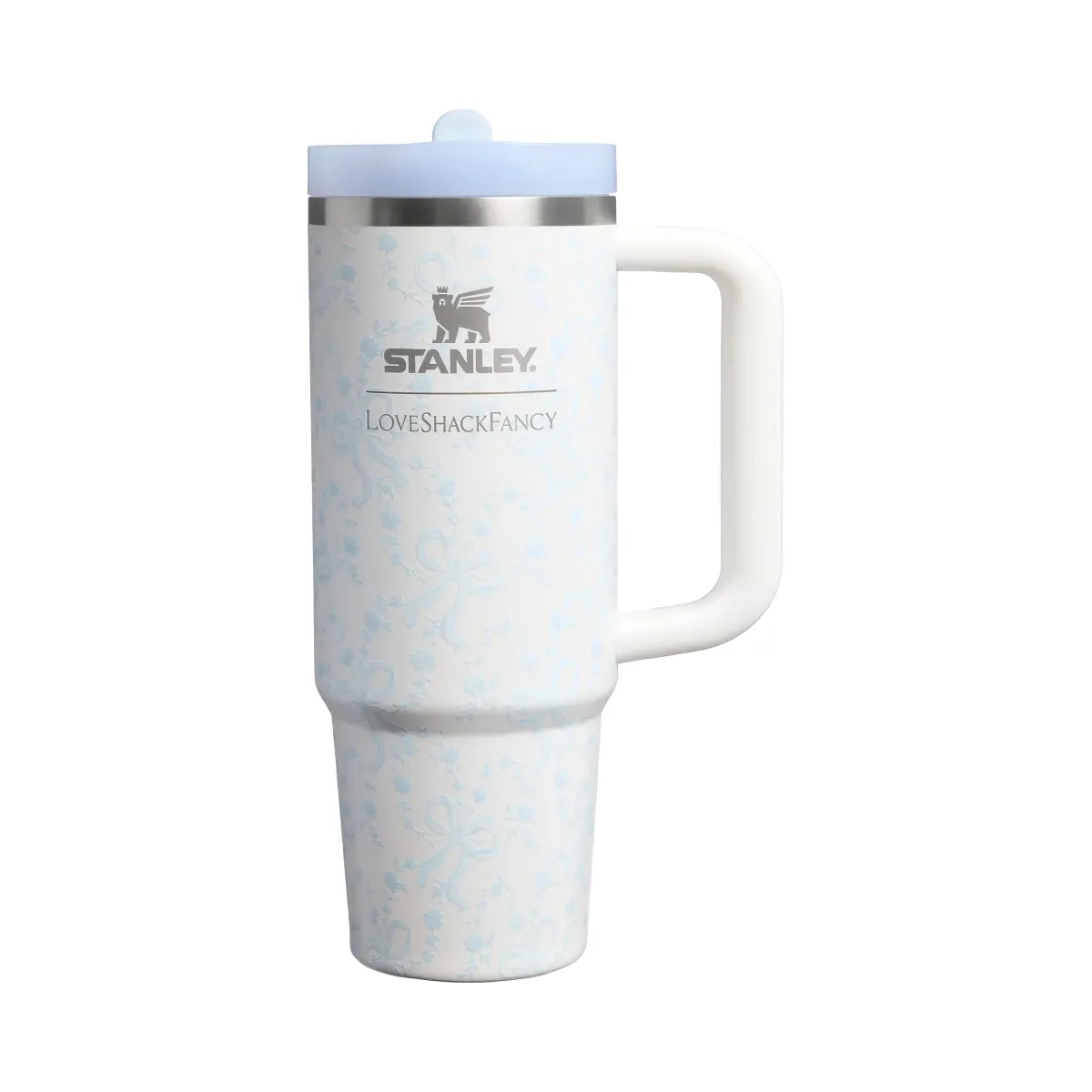 Stanley 1913 x LoveShackFancy Holiday The Quencher Details ProTour Tumbler Set 2-pack Coquette Bow Winter Ice