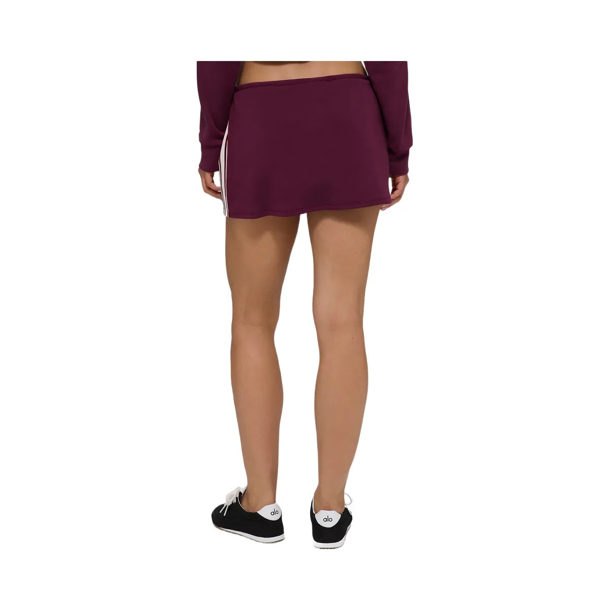 Alo Women's Track Star Mini Skirt - Burgundy