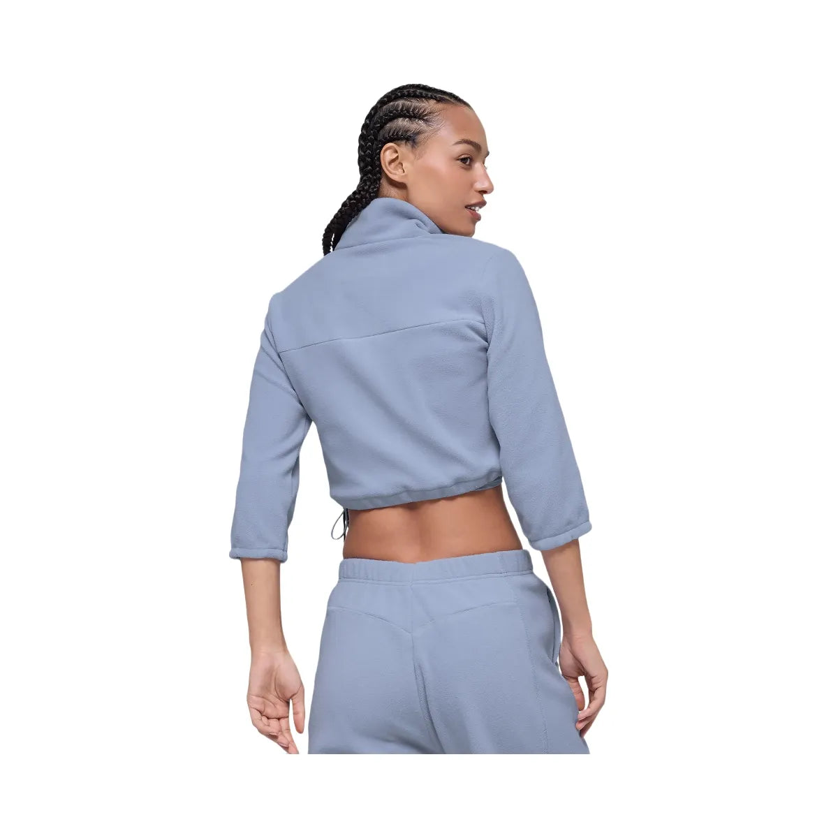 Alo Women's Polar Fleece Retreat Cropped Jacket - Winter Frost