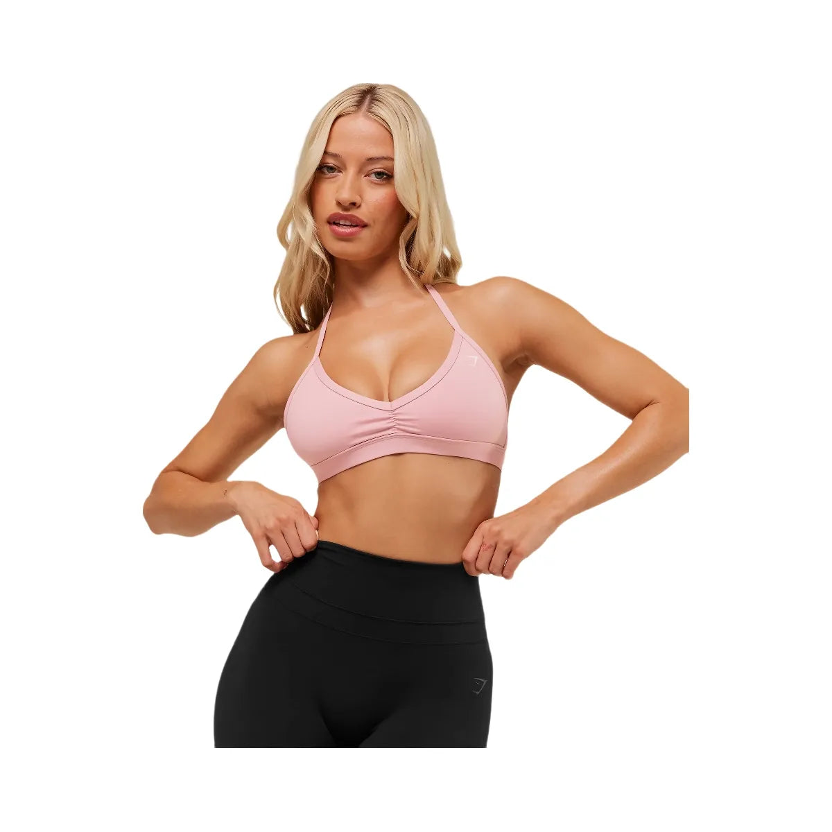 Gymshark Minimal Halterneck Sports Bra - Cloud Pink