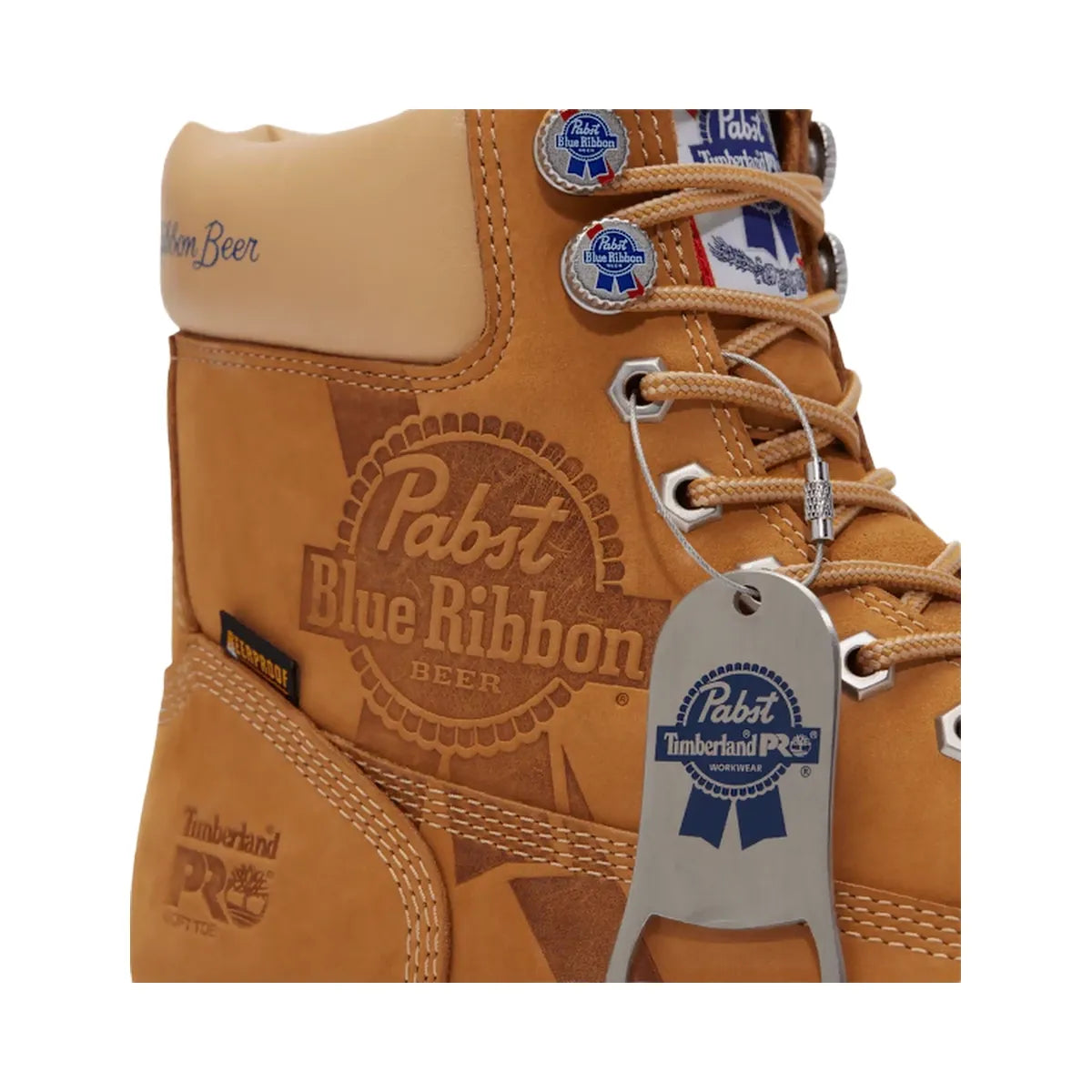 Timberland Pro And Pabst Blue Ribbon Direct Attach 6" Soft Toe Waterproof Work Boot Wheat Nubuck Men'S