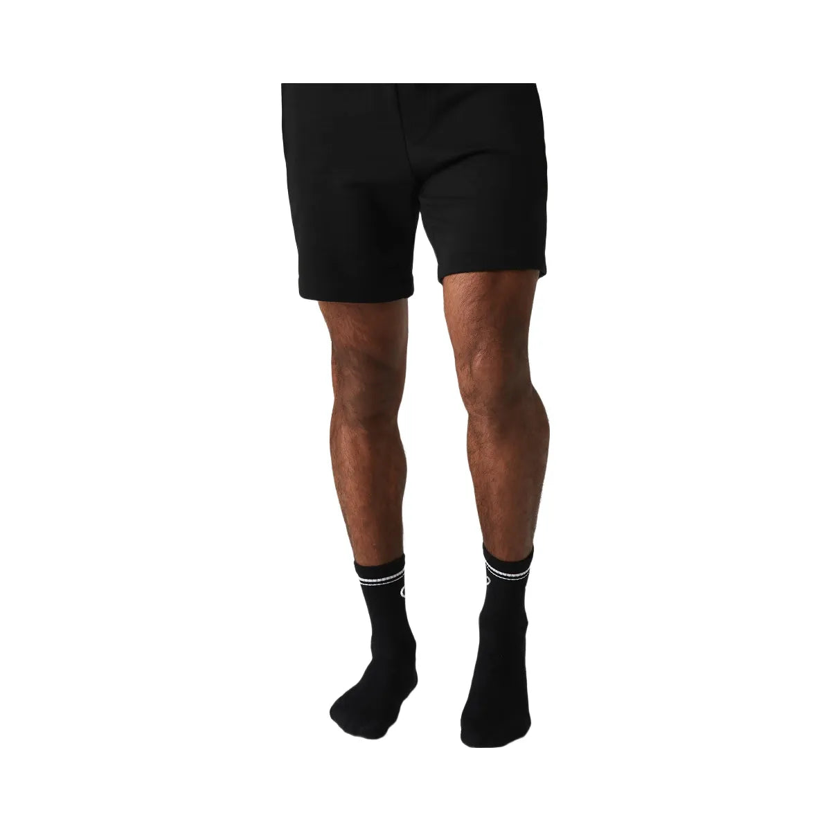 Alo Unisex Half-Crew Throwback Sock - Black/White