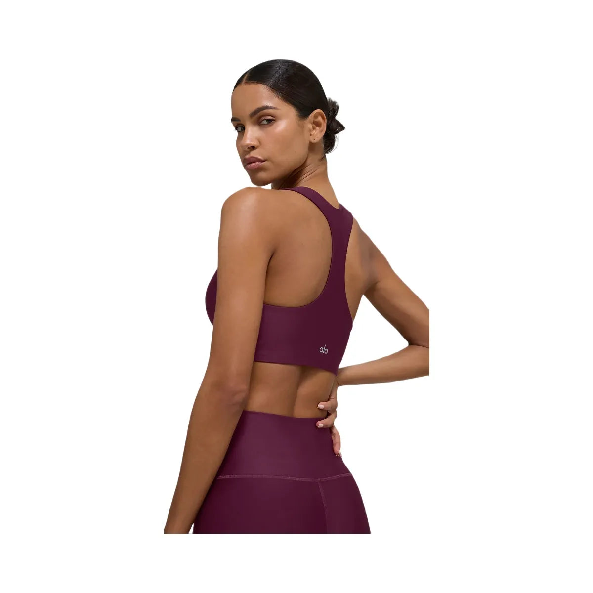 Alo Women's Airlift Advantage Racerback Bra - Burgundy