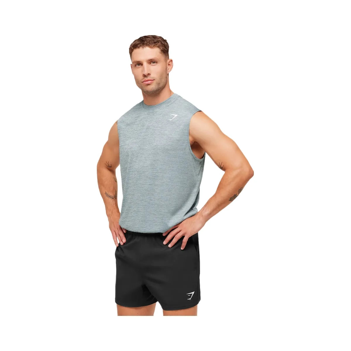 Gymshark Arrival Oversized Tank - Smoke Blue/Denim Grey