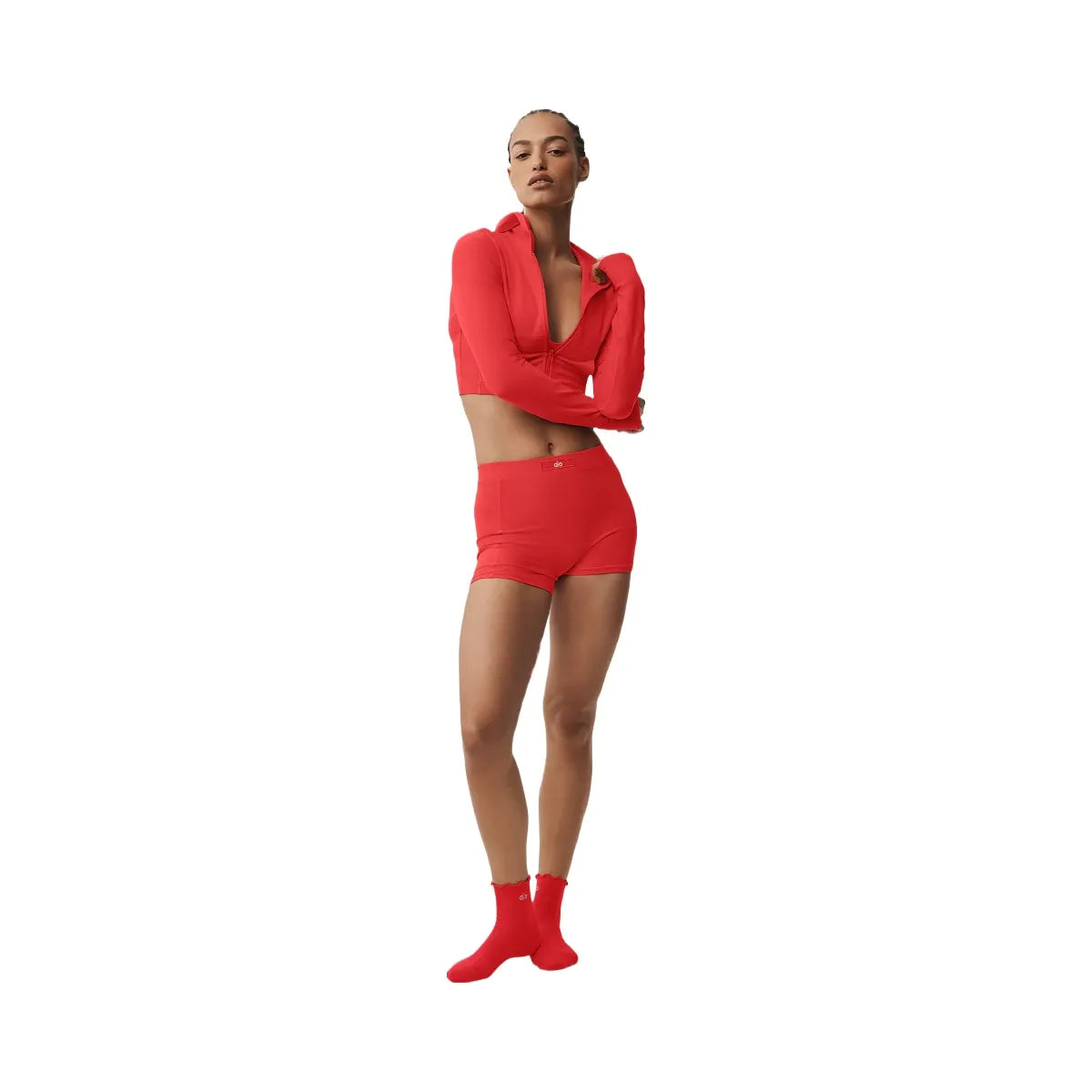Alo Women's soft Sincere Fitted Jacket - Bright Red
