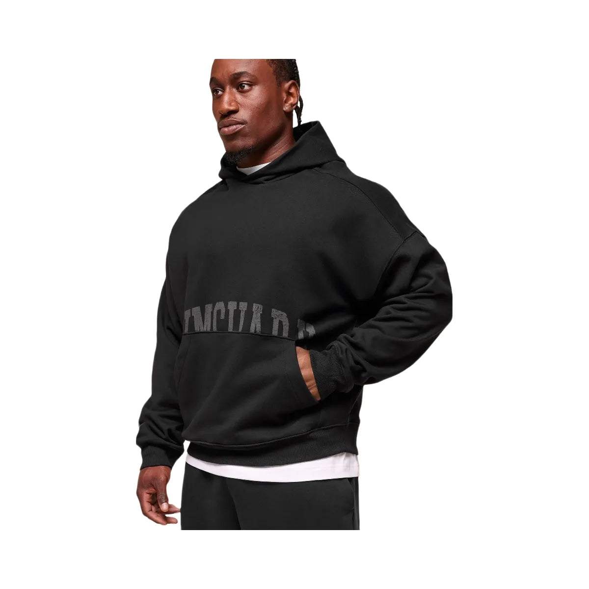 Gymshark Pocket Graphic Hoodie - Black