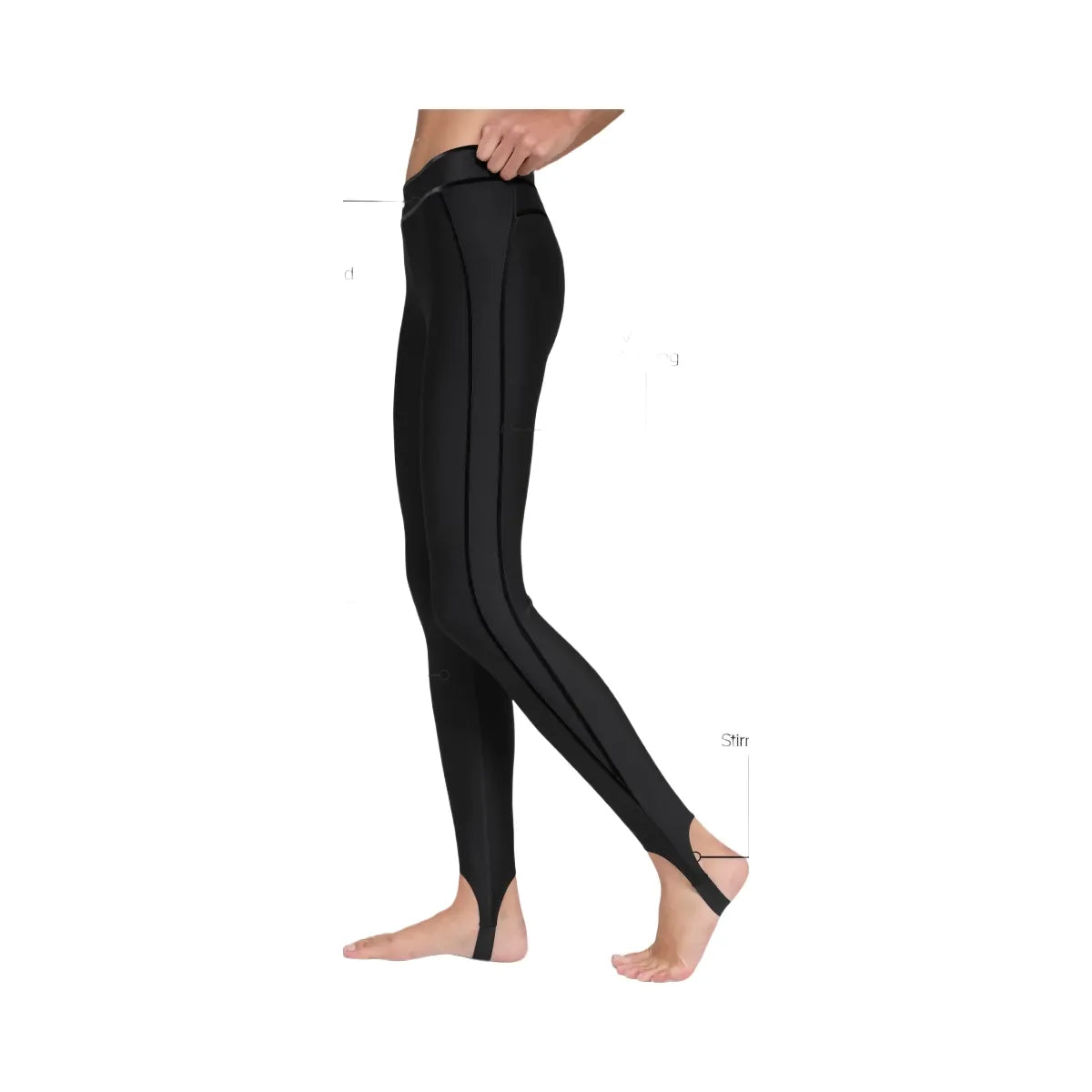 Alo Women's Airlift High-Waist Love Language Stirrup Legging - Black