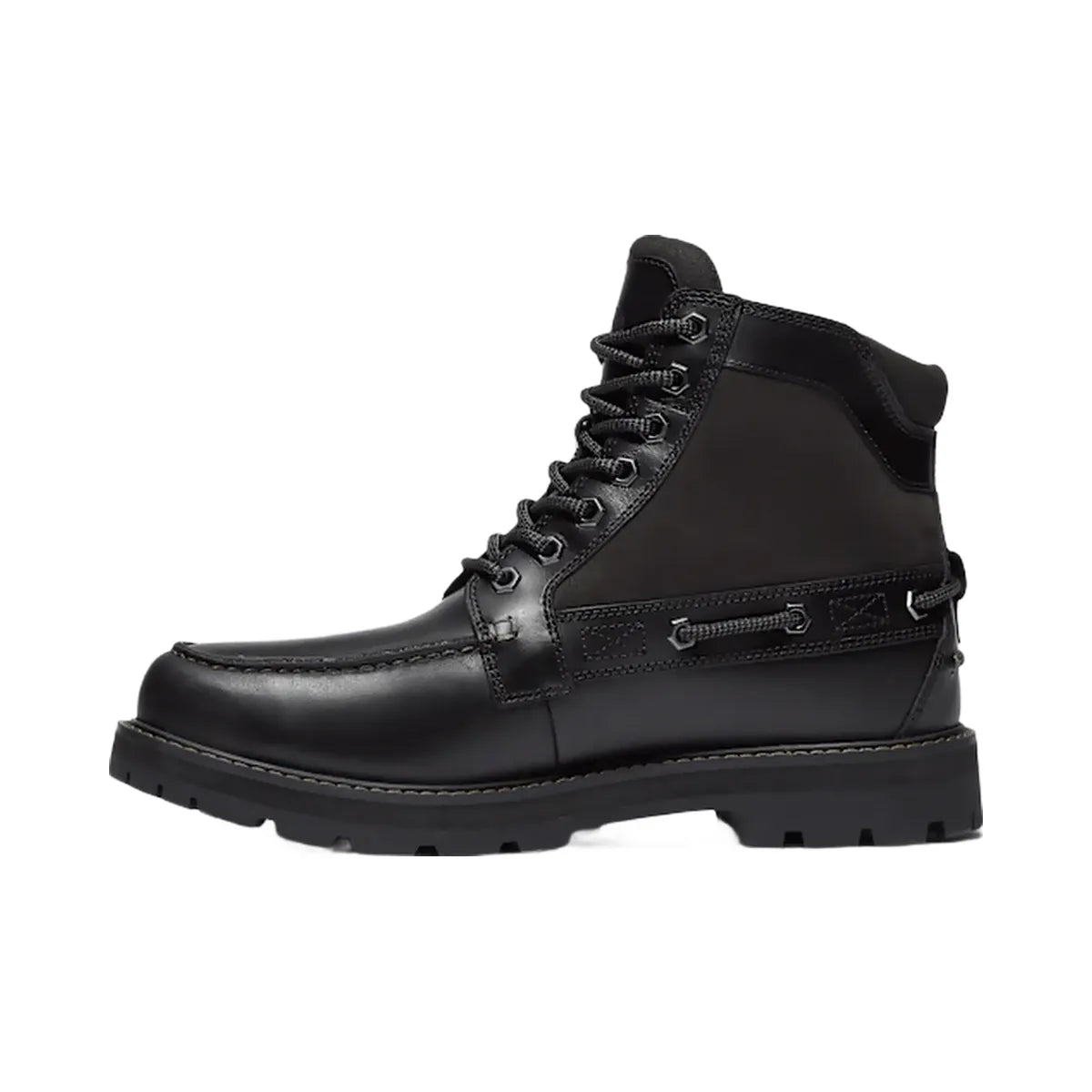 Timberland Britton Road Moc-Toe Boot Black Full-Grain Men'S