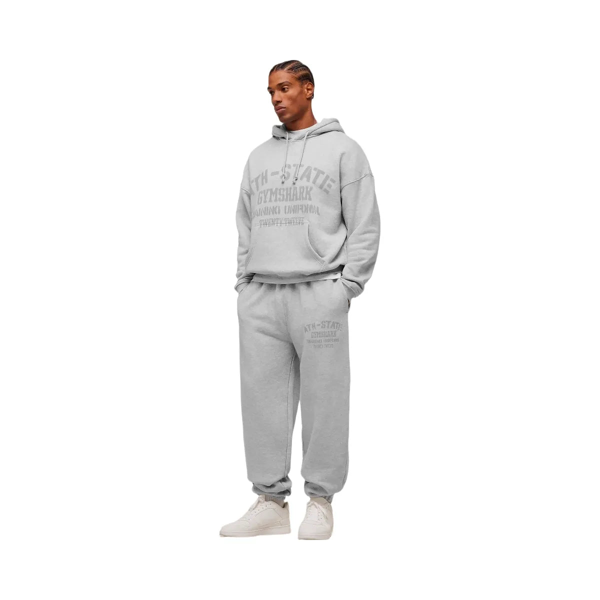 Gymshark Collegiate Hoodie - Bros Soft Grey Marl
