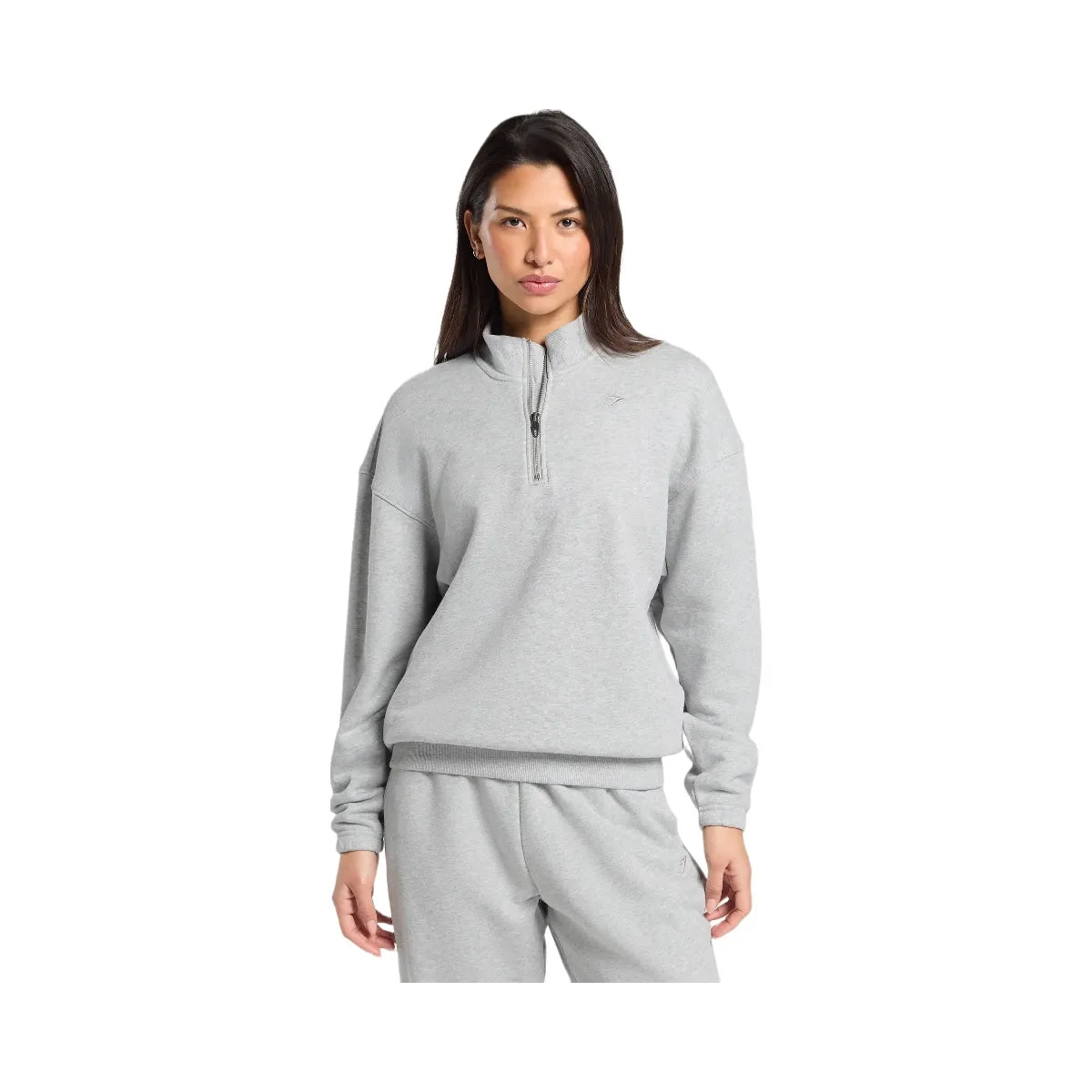 Gymshark Rest Day Sweats 2.0 1/4 Zip Pullover - Light Grey Core Marl
