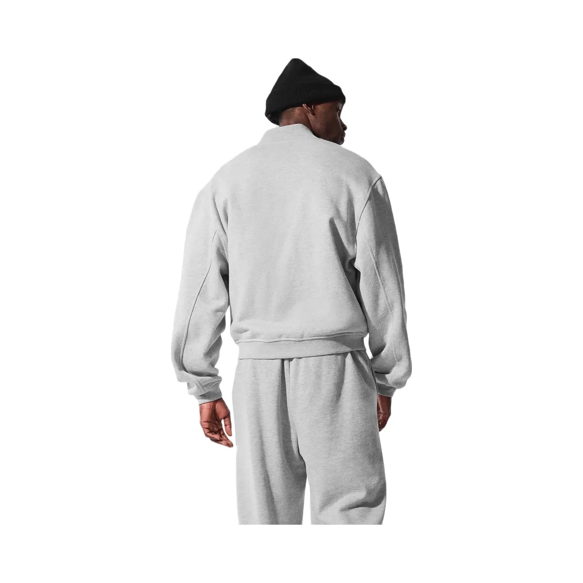 Alo Men's Renown Varsity Jacket - Athletic Heather Grey