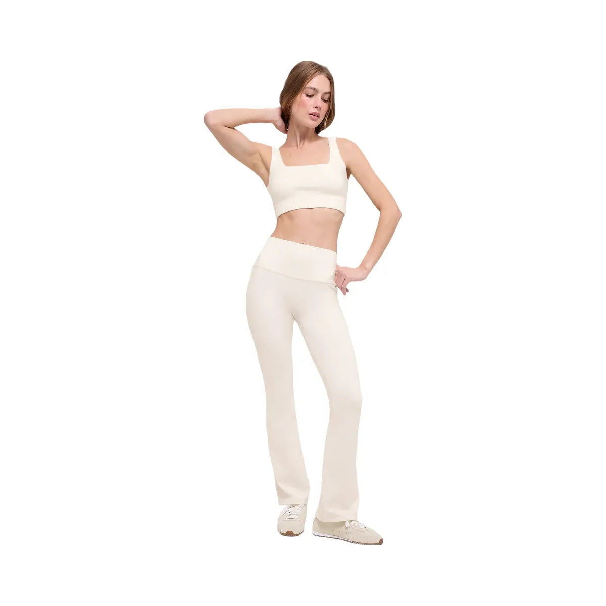Alo Women's Snuggle Up Sweater Bra - Ivory