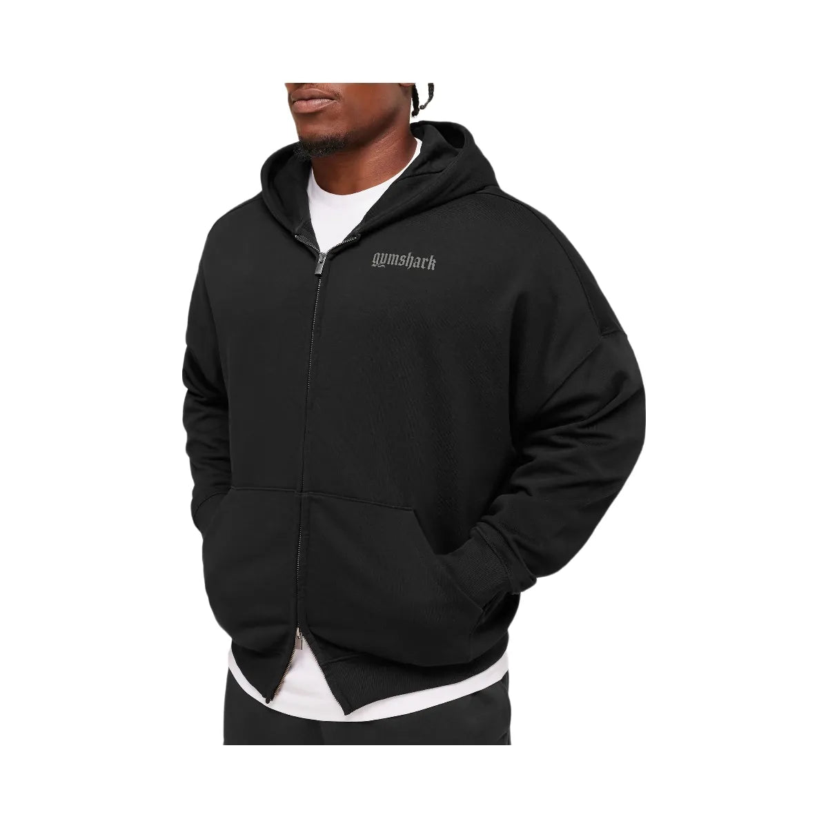 Gymshark Olde English Zip Up Hoodie - Black
