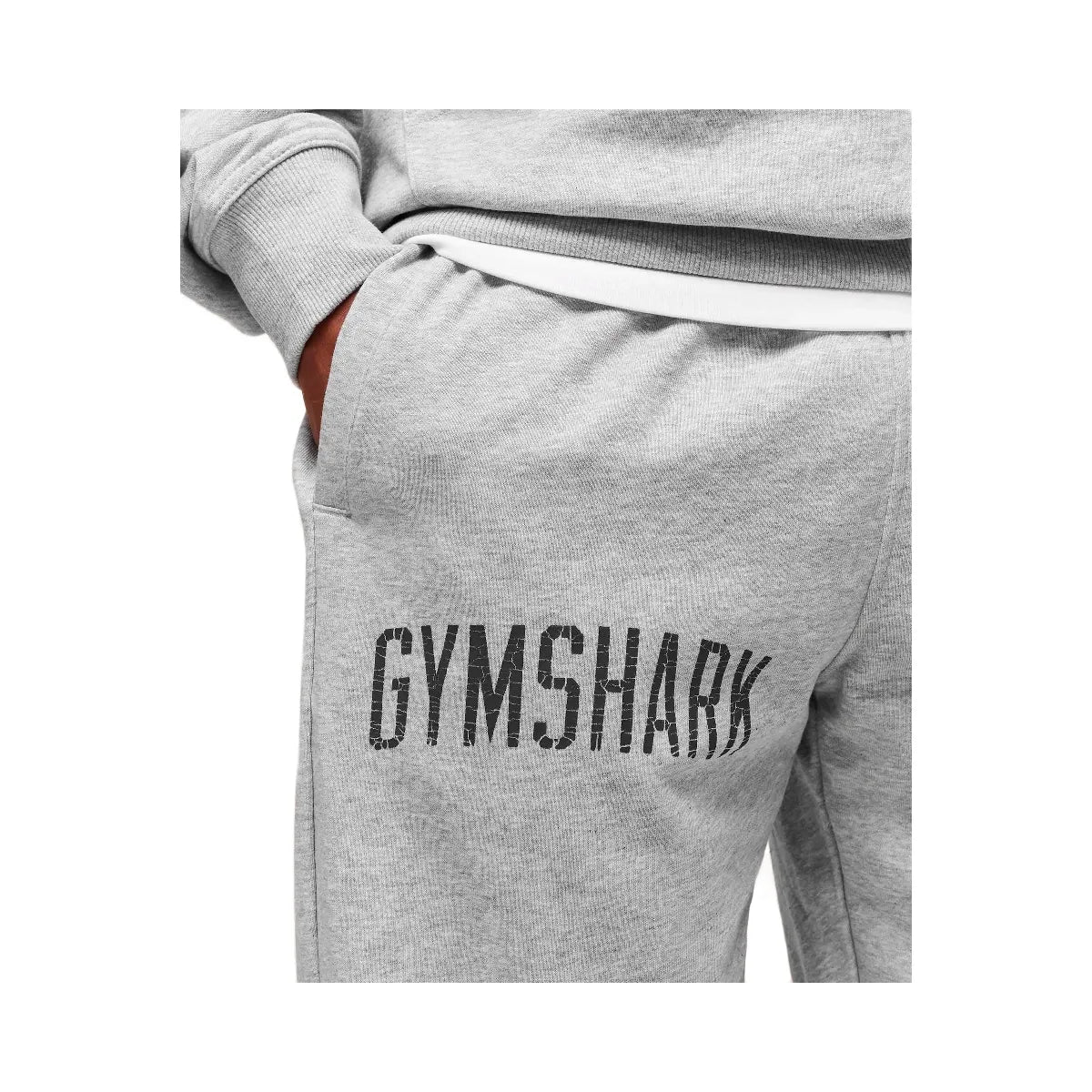 Gymshark Worn Graphic Jogger - Light Grey Core Marl