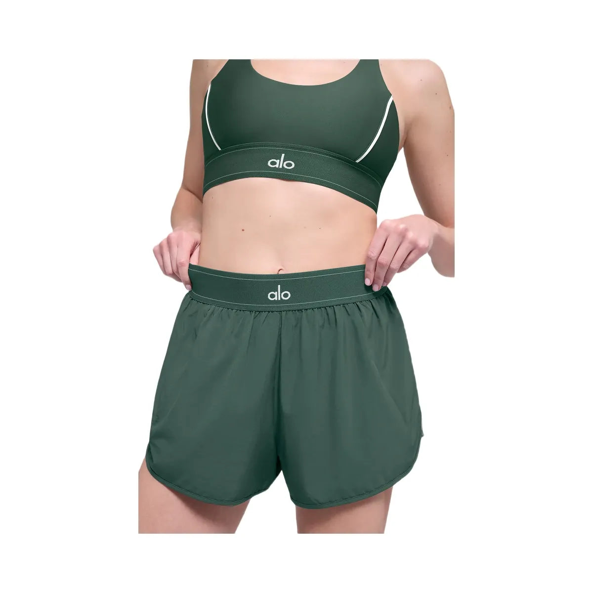 Alo Women's Match Point Short - Clover Green