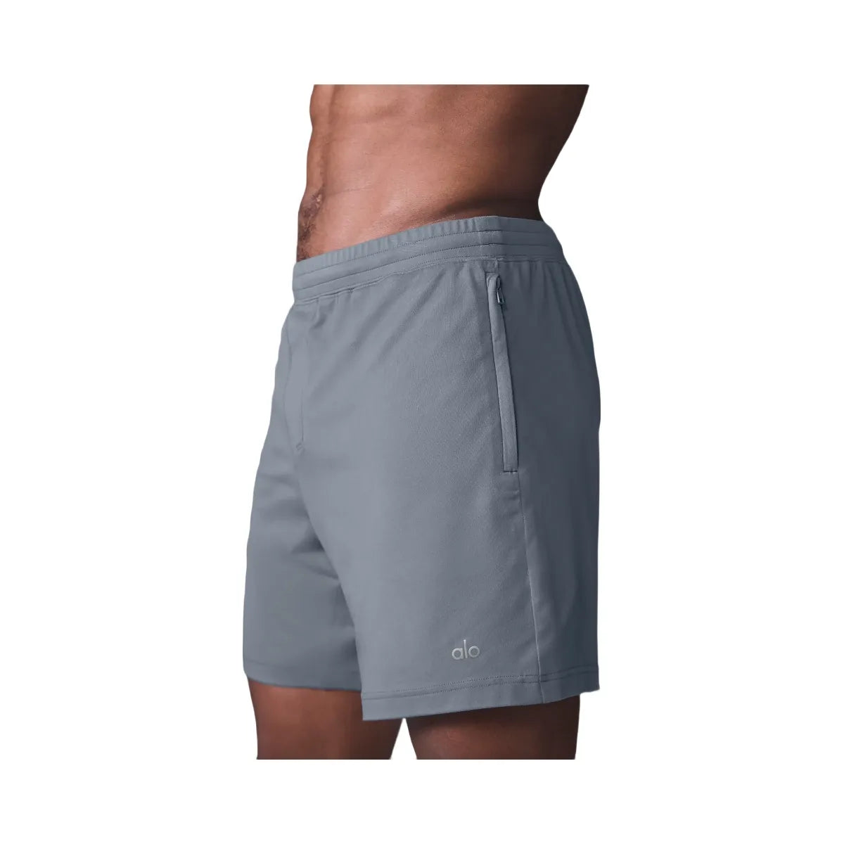 Alo Men's 7" Conquer React Performance Short - Steel Grey