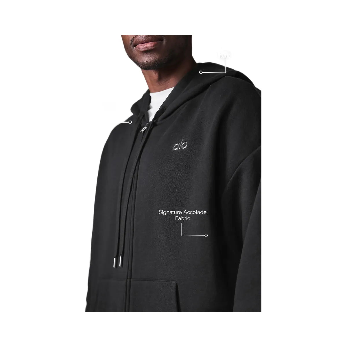 Alo Accolade Full Zip Hoodie - Black