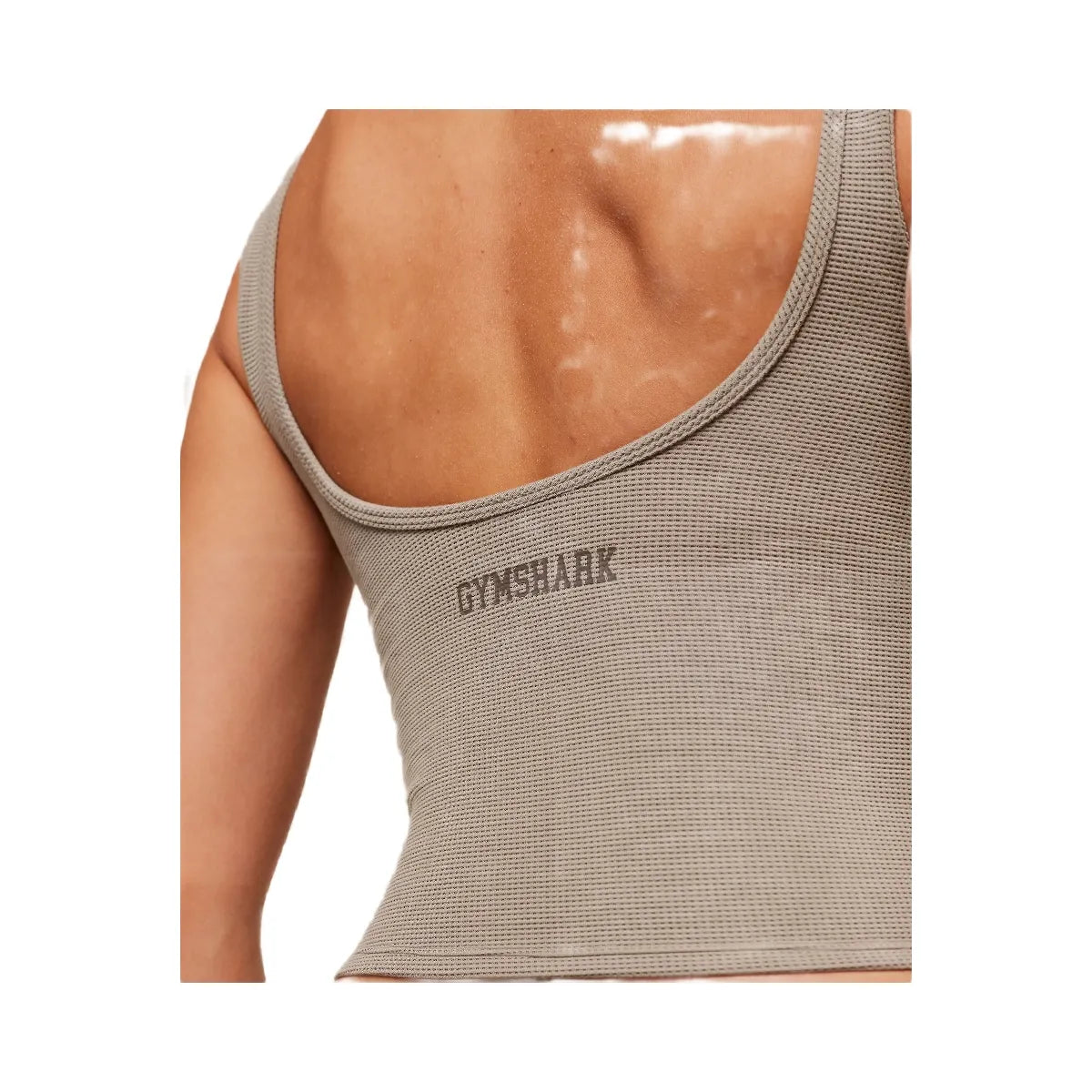 Gymshark Waffle Cropped Tank - Lifestyle Brown