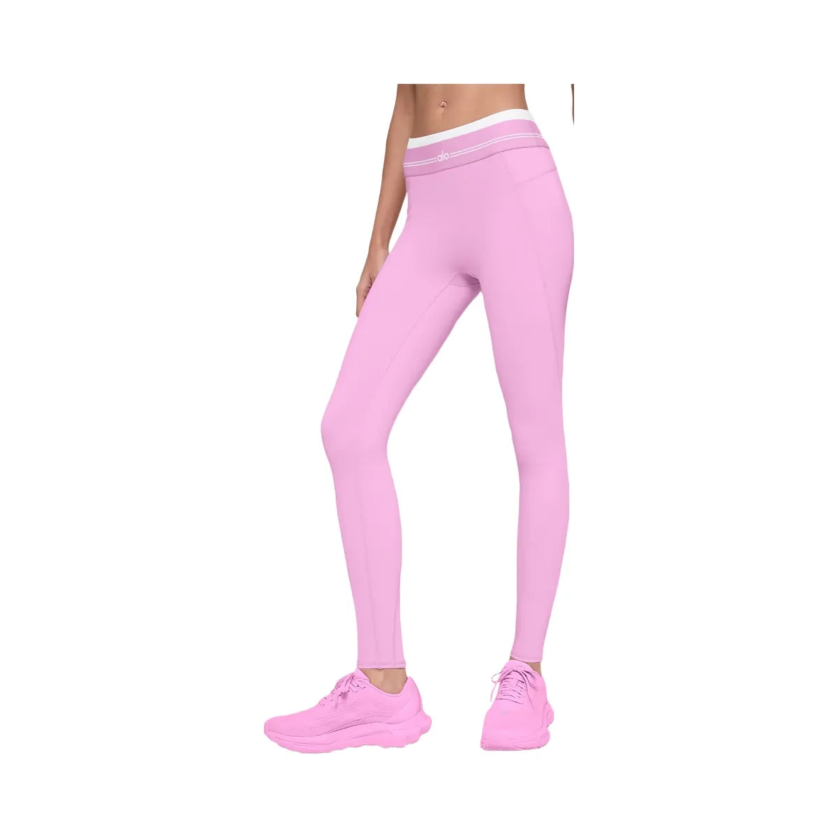 Alo Women's Airbrush High-Waist 7/8 Better Together Legging - Candy Heart Pink/White