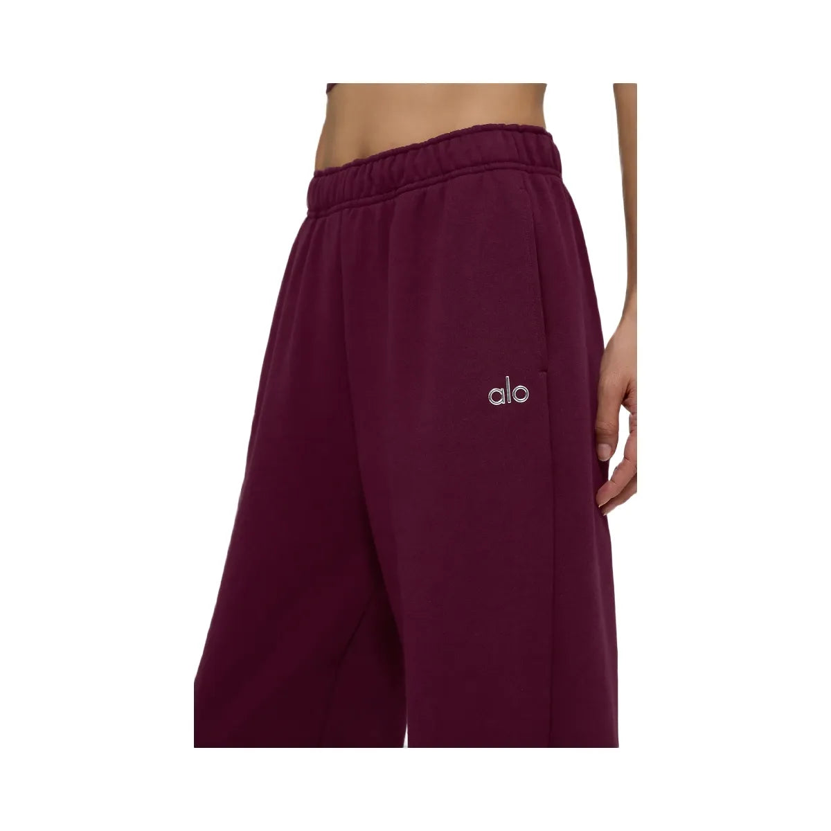 Alo Women's Accolade Straight Leg Sweatpant - Burgundy