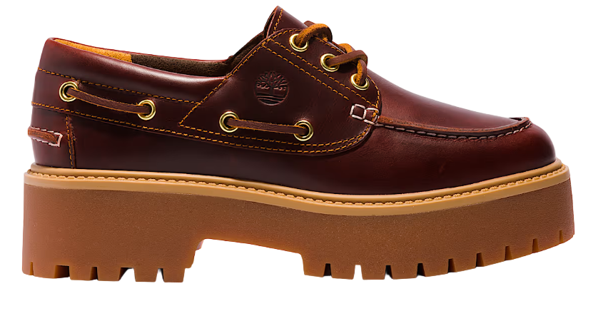 New Balance 530 Timberland Stone Street Platform Boat Shoe Root Beer W