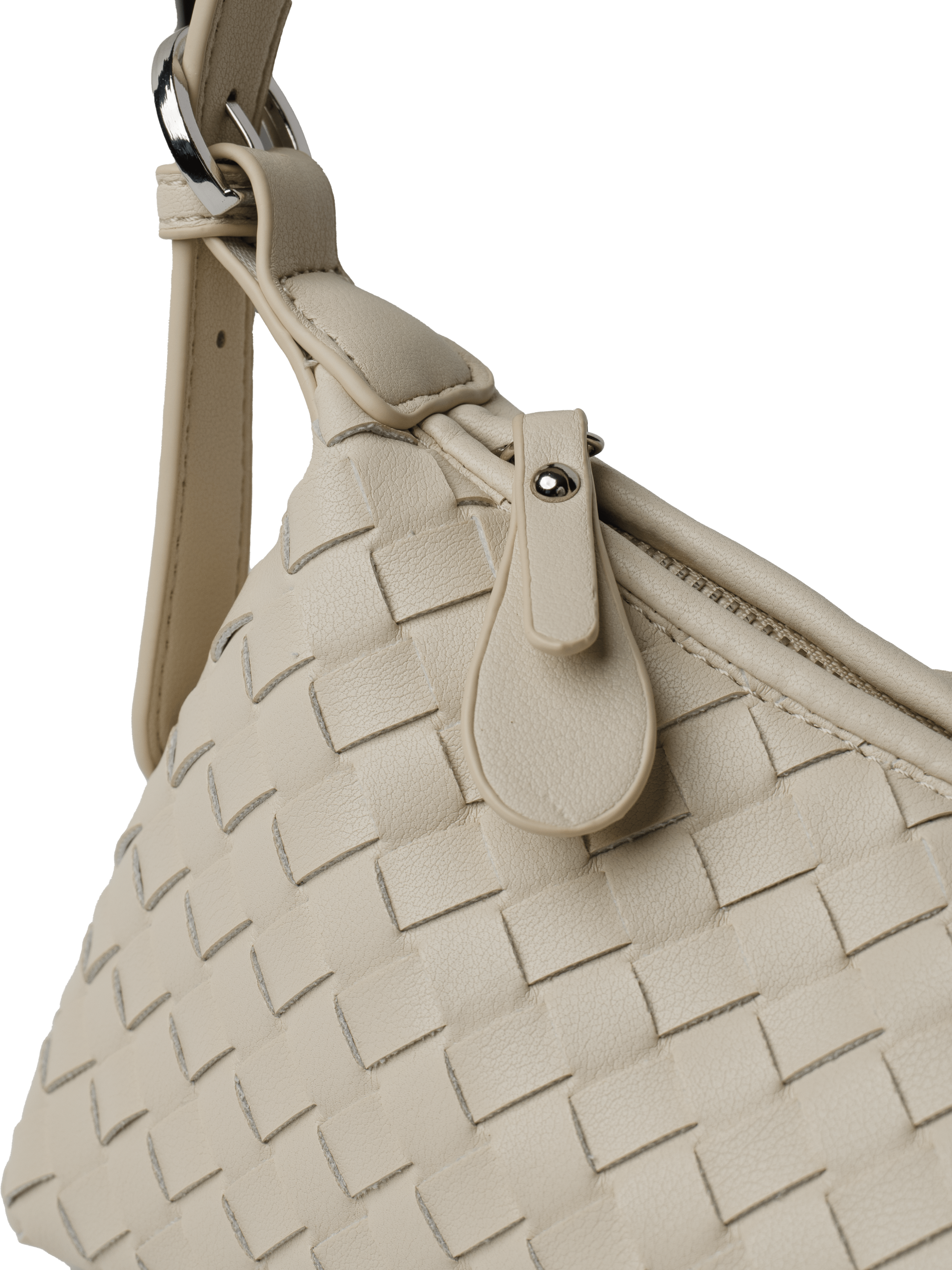 Favori Tissa- Ladies Woven Handbag , Faux Leather | Ivory – view 7