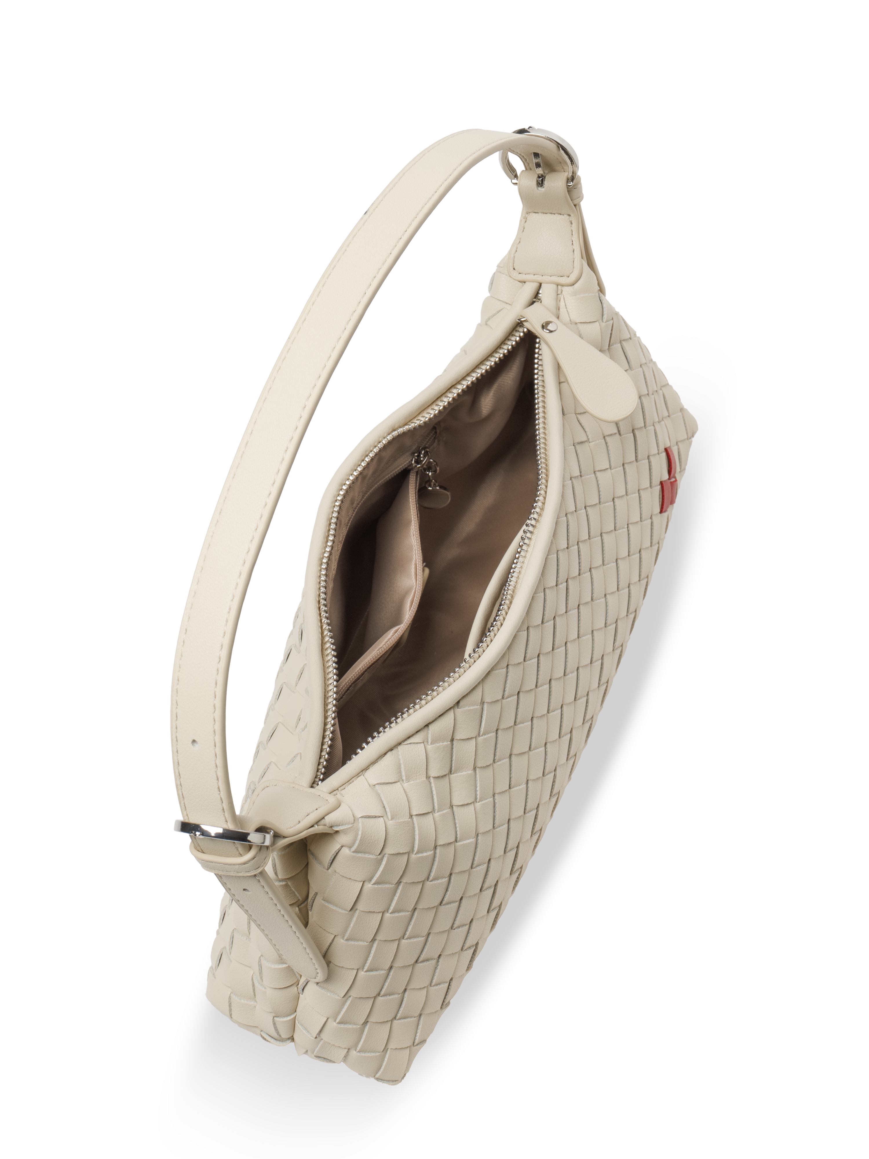 Favori Tissa- Ladies Woven Handbag , Faux Leather | Ivory – view 6