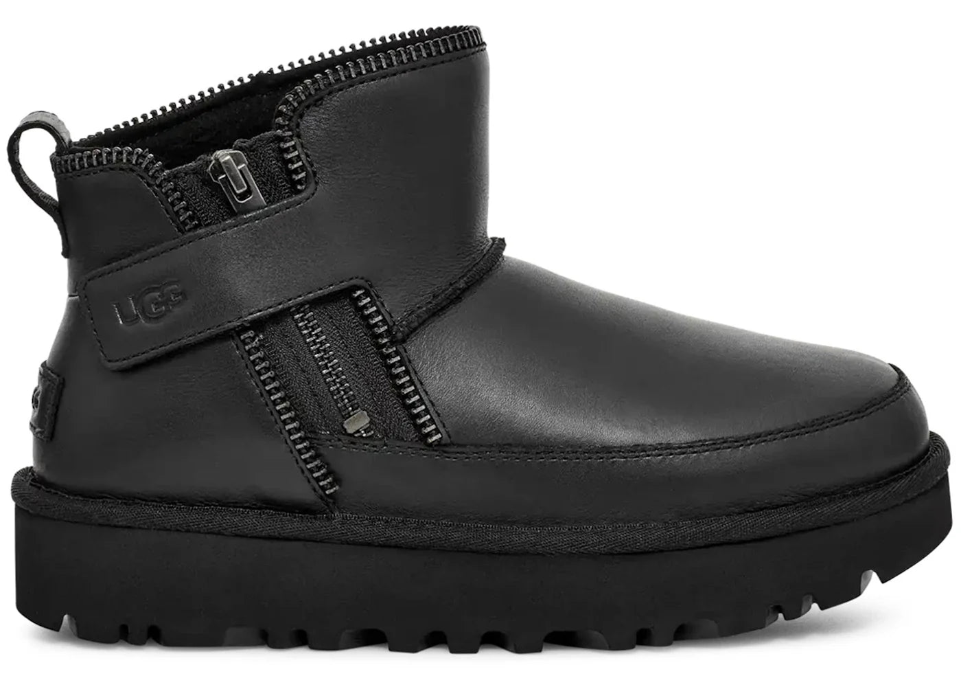 Ugg Classic Mini Moto Boot Black Womens