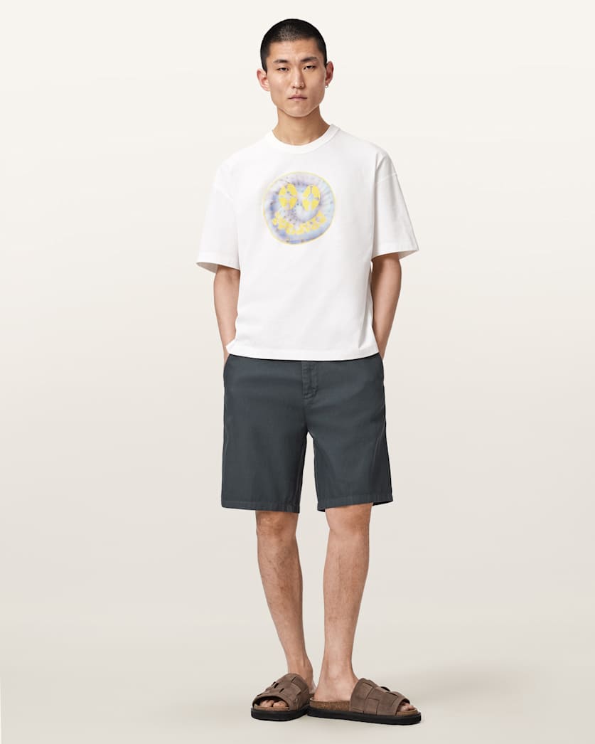 AllSaints Spun Out Boxy Short Sleeve Graphic T-Shirt – Chalk White