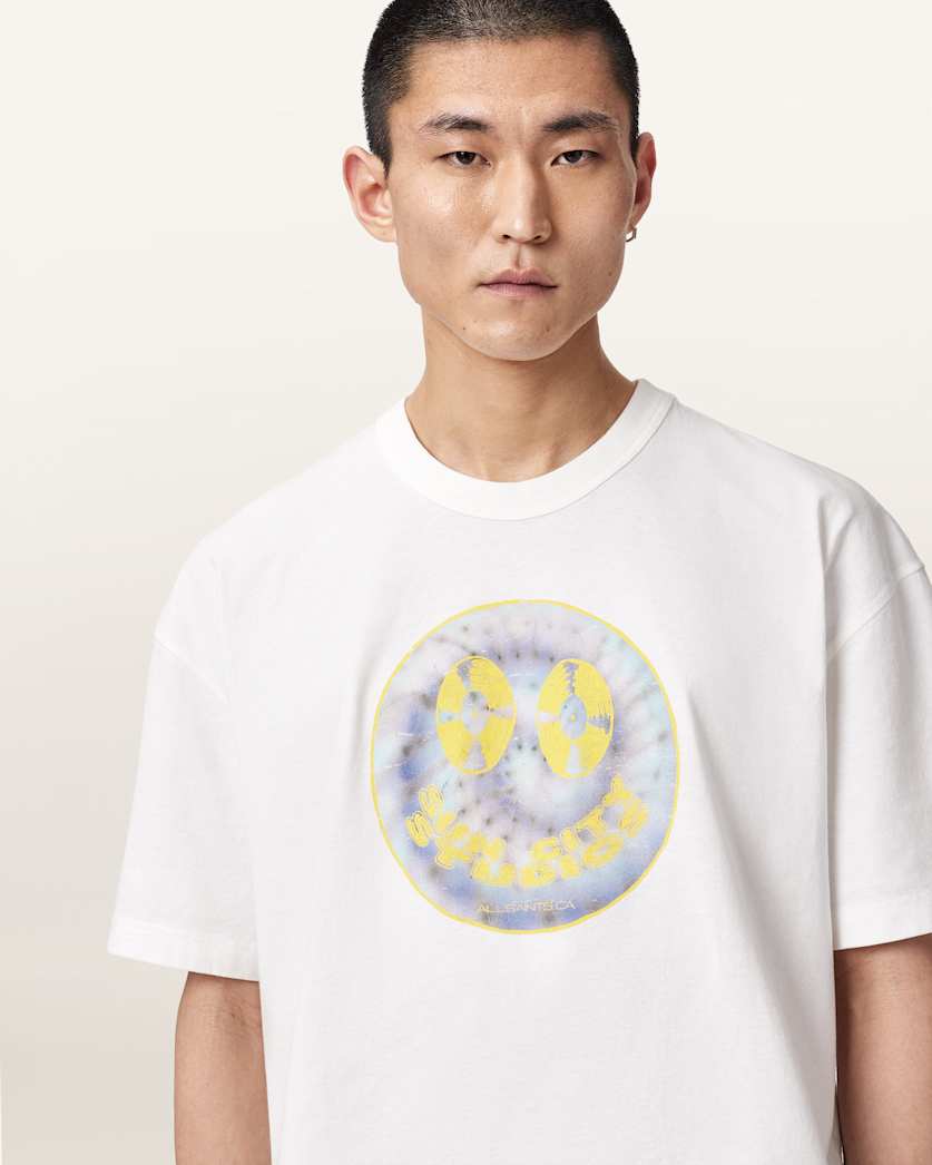 AllSaints Spun Out Boxy Short Sleeve Graphic T-Shirt – Chalk White