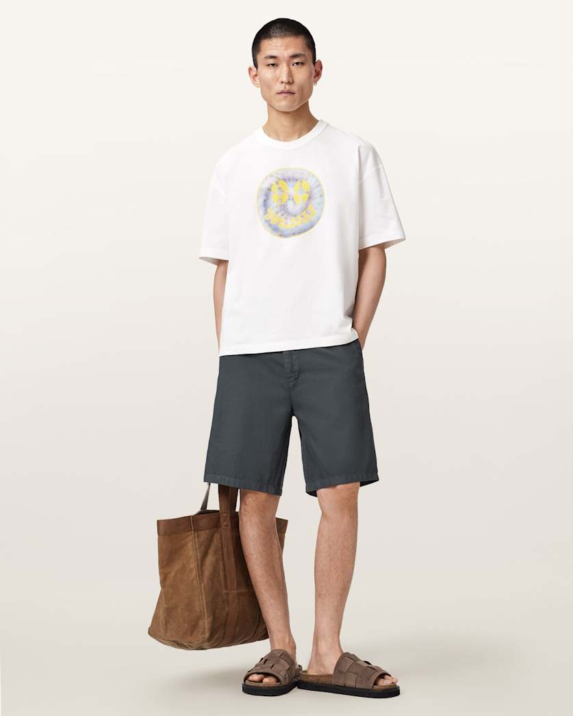 AllSaints Spun Out Boxy Short Sleeve Graphic T-Shirt – Chalk White