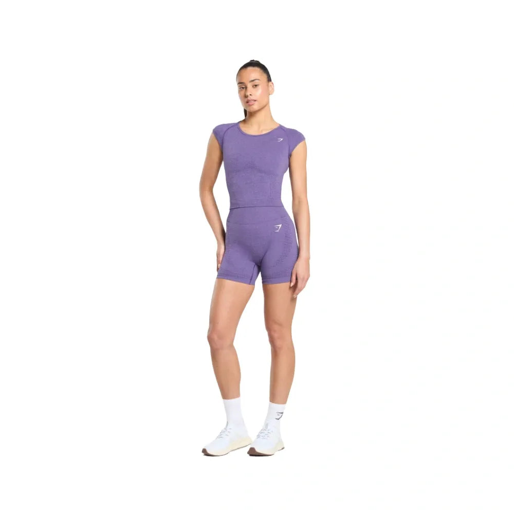 Gymshark Vital Scoop Neck Top Functional Purple Marl
