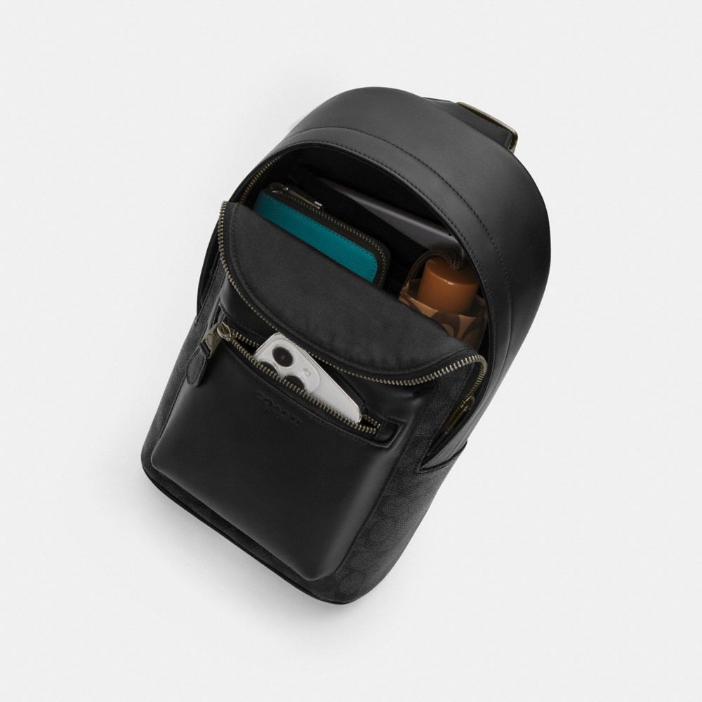 Coach West Pack Silver Graphite