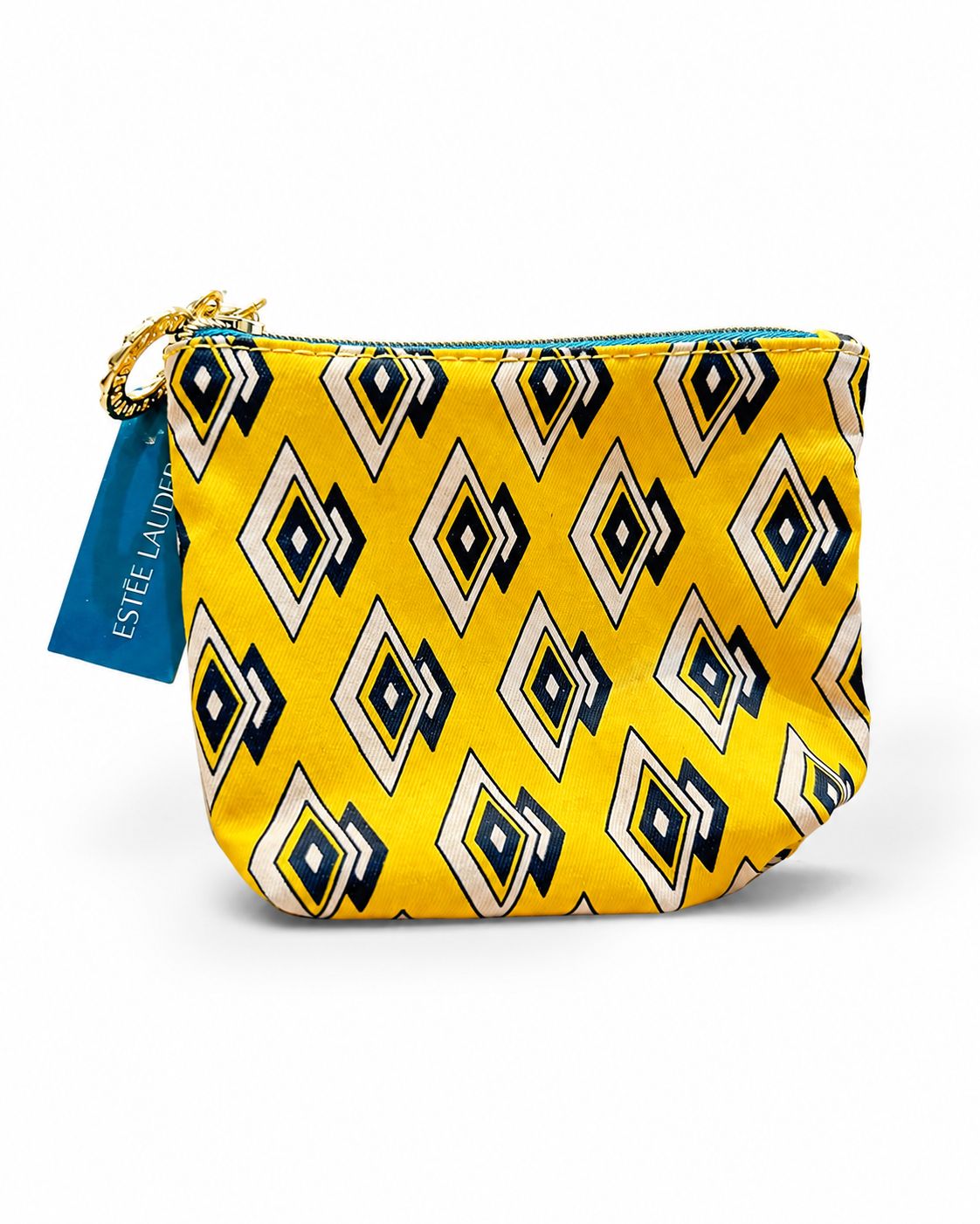 Estée Lauder designer-inspired geometric pattern pouch