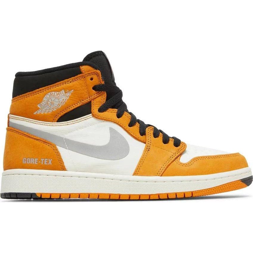 Air Jordan 1 High Element Gore-Tex sneaker in light curry orange and white with black accents