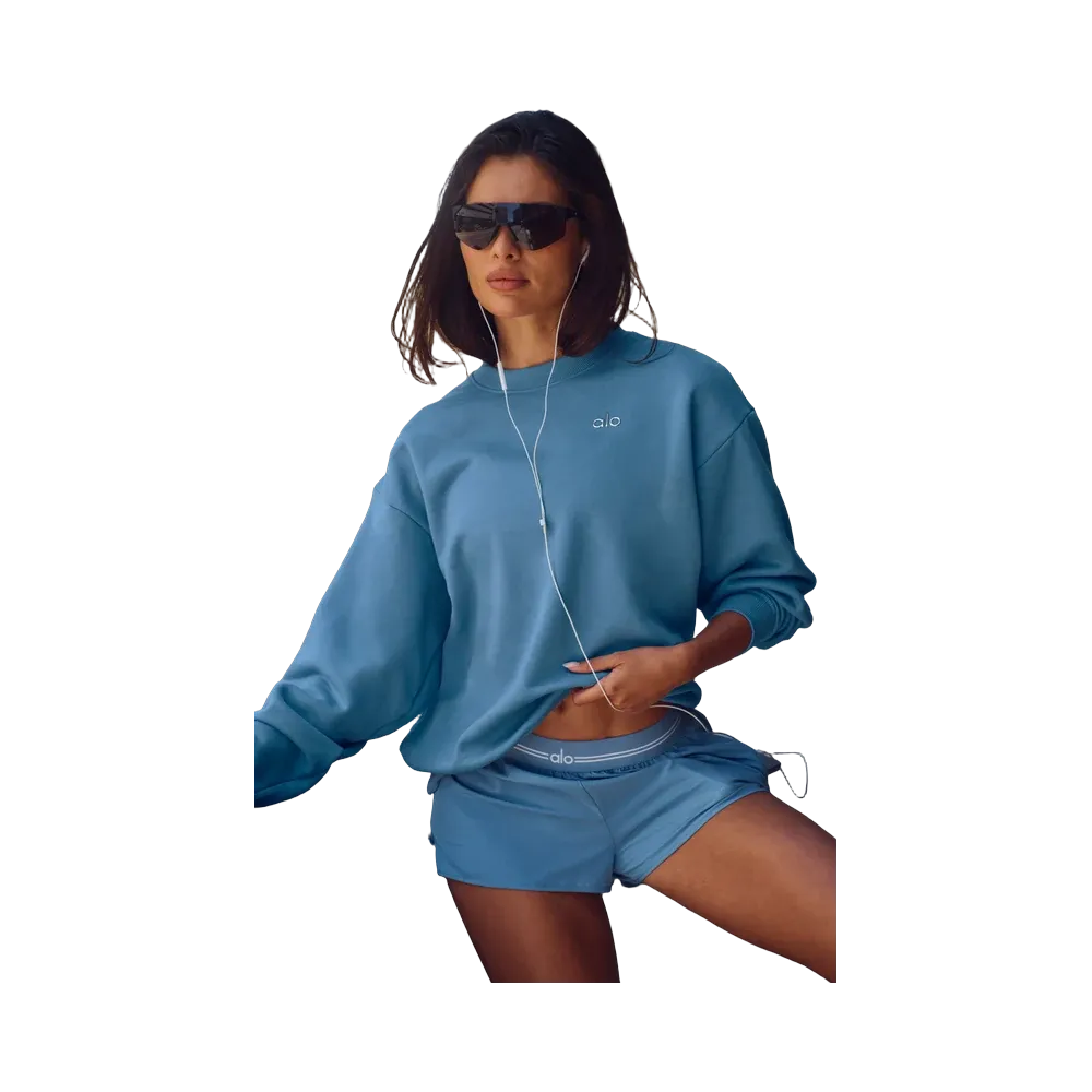 Alo Accolade Crew Neck Pullover 'California Blue'