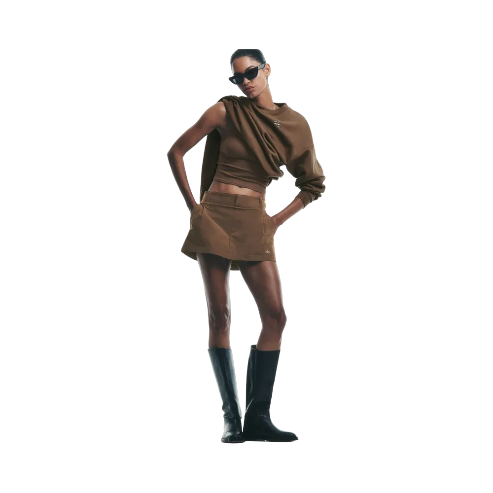 Alo Fan Club Mini Skirt 'Java Brown'