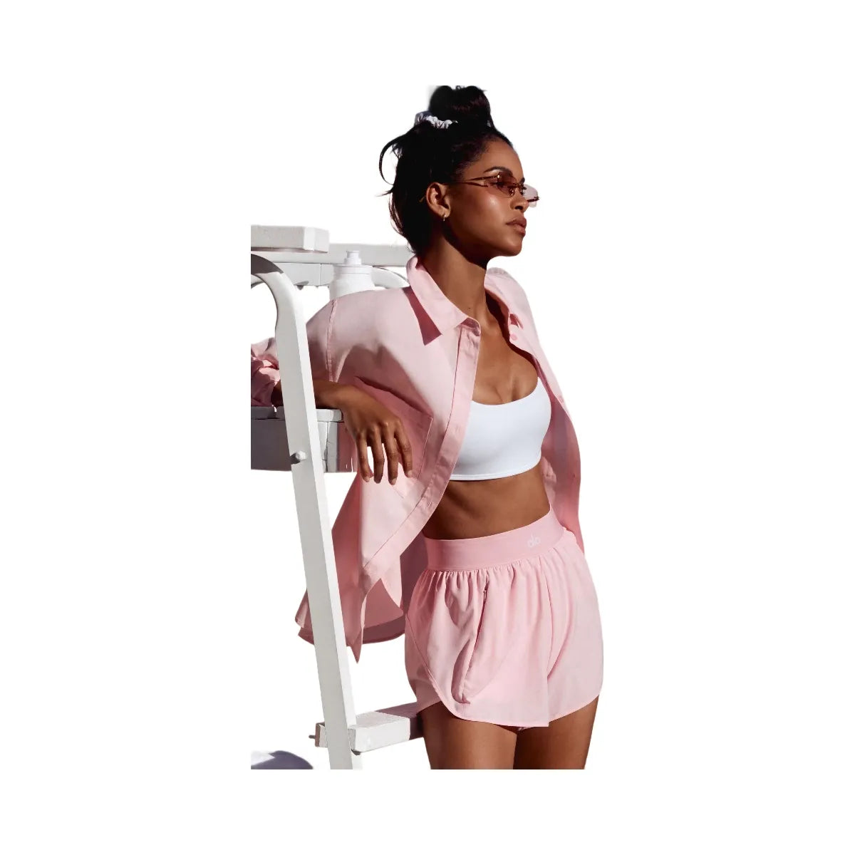 Alo Match Point Short 'Pink Marshmallow'
