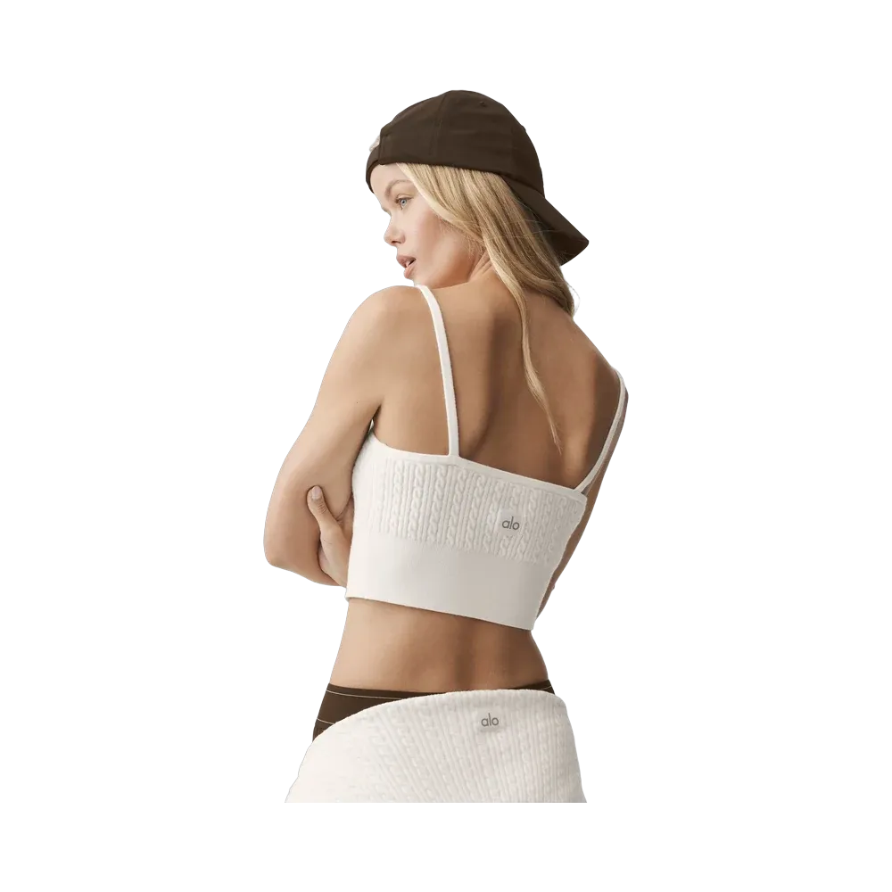 Alo Mini Cable Sweater Tank 'Ivory'