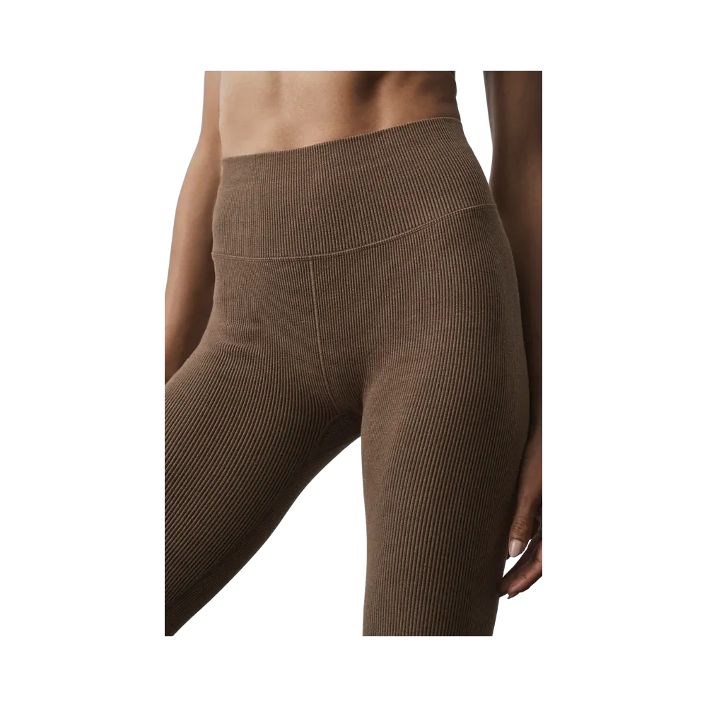 Alo Seamless High-Waist Two Tone Rib Legging 'Java Brown'
