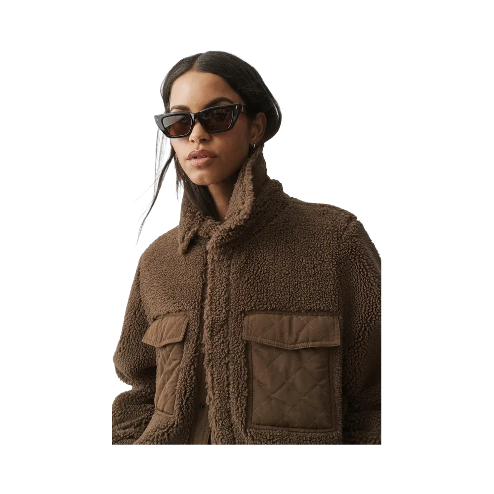 Alo Sherpa Edge Shacket 'Java Brown'