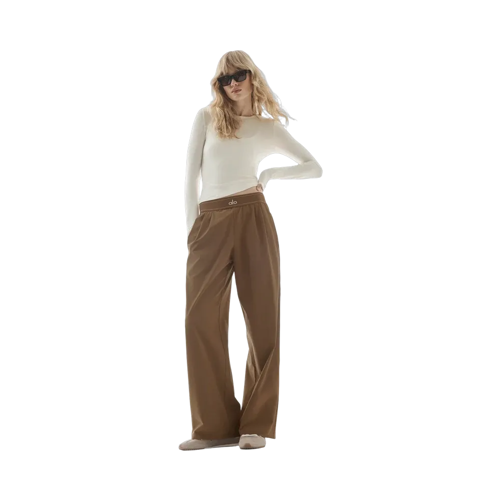 Alo Suit Up Trouser (Long) 'Java Brown'